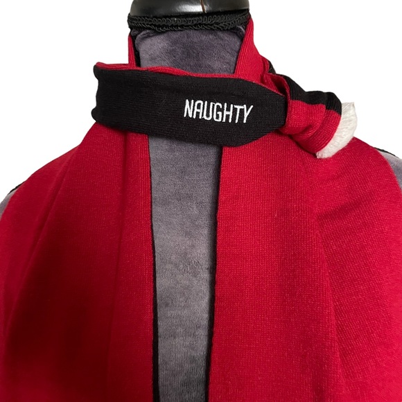 Naughty and Nice Reversible Scarf w/Matching‎ Dog Collar NWOT - Picture 4 of 5